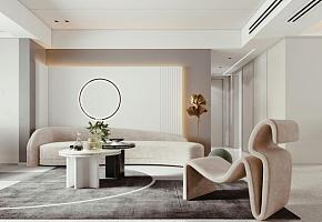 170㎡現(xiàn)代簡約客廳沙發(fā)墻設(shè)計(jì)