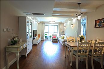 82㎡歐式風(fēng)格客餐廳效果圖