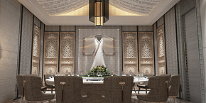 婚礼产业园区宴会餐厅工装效果图案例