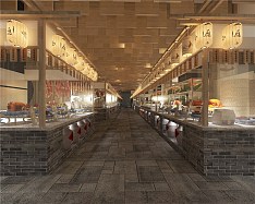 婚禮產(chǎn)業(yè)園區(qū)宴會餐廳擺餐臺設(shè)計效果圖