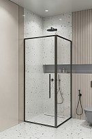137㎡现代极简卫生间淋浴房设计效果图
