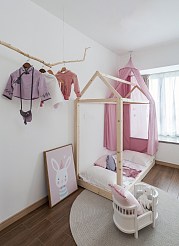 89㎡日式原木兒童房裝潢效果圖