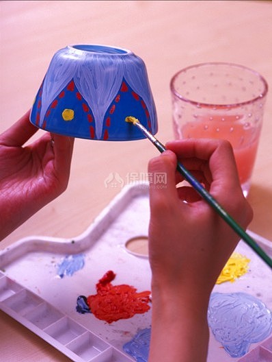 DIY手绘花盆图案