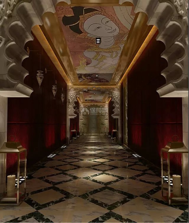 豪门夜宴娱乐会所走廊设计图片