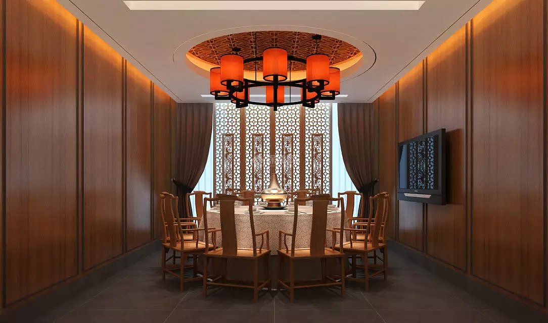 復(fù)古餐廳包廂裝修風(fēng)格圖片