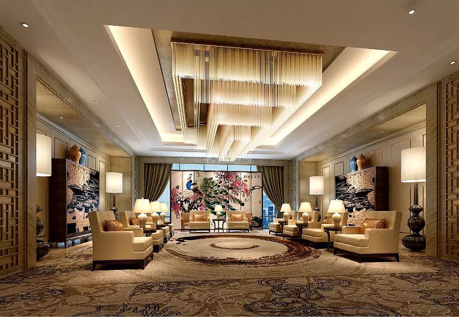 中式酒店贵宾接待厅设计欣赏