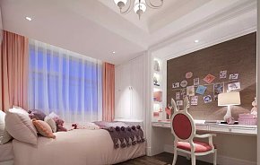 美式卧室床头背景墙图片