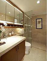 中式卫生间浴室柜家装效果图