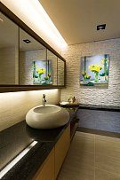 中式浴室镜家装洗手间效果图