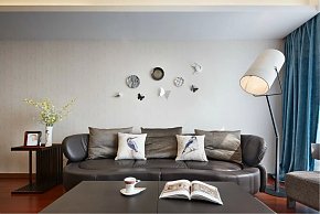 现代中式客厅沙发家装效果图