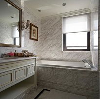 浴室柜浴缸家装小卫生间效果图