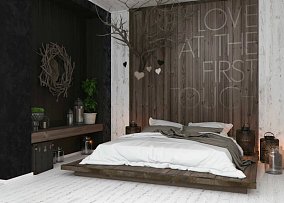 现代简约卧室背景墙设计图片