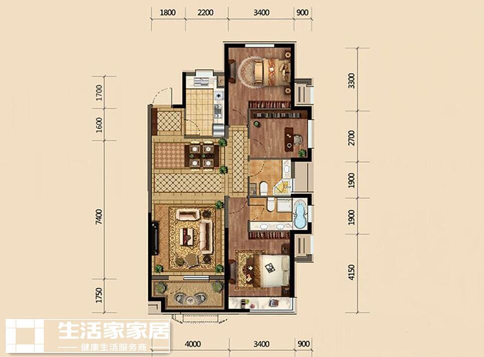 金地悦峰-现代简约120平