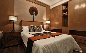卧室床头柜台灯装饰东南亚风格