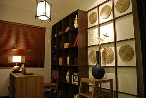 东南亚书房书柜设计风格欣赏