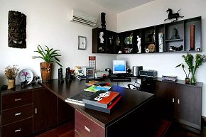 东南亚风格工作室书桌装修图片