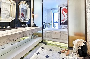 时尚中式风格浴室浴室镜图片