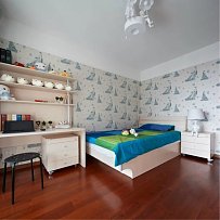 中式风格小卧室书房一体效果图