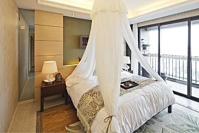 东南亚家装卧室吊顶床头灯图片