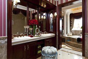 美式风格卫生间浴室柜效果图欣赏