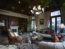 美式风格客厅沙发装修设计图片