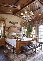 美式风格卧室床头背景墙装修案例