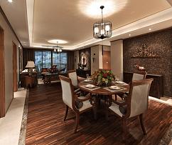 92平东南亚风格客厅餐厅装修设计