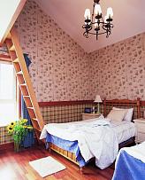 95平美式乡村风格卧室装修设计