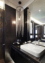 欧式四居卫生间浴室镜灯饰图片