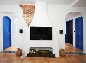 101平地中海风格装修客厅电视背景墙图片