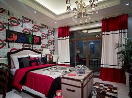93平现代美式风格时尚卧室设计