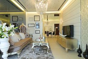 134平欧式新古典风格别墅客厅设计