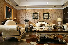 141平古典豪华欧式风格装饰客厅图片