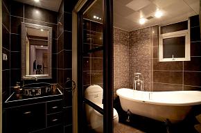 128平精致美式风格浴室装修设计
