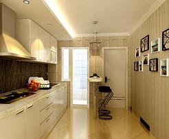 现代简约风格别墅厨房照片墙设计