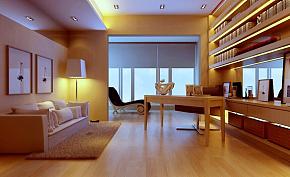 120平现代风格三居室设计书房效果图