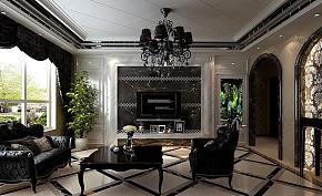 124平新古典风格别墅客厅装饰设计