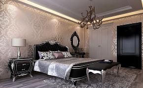 124平新古典风格别墅卧室装饰效果图