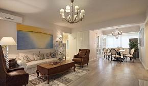 华丽美式风格三居室客厅设计