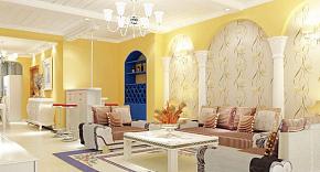 117平地中海风格别墅客厅装饰设计