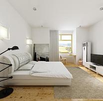 简约欧式别墅设计卧室效果图