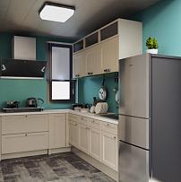 蓝白地中海风格小户型装修厨房图片