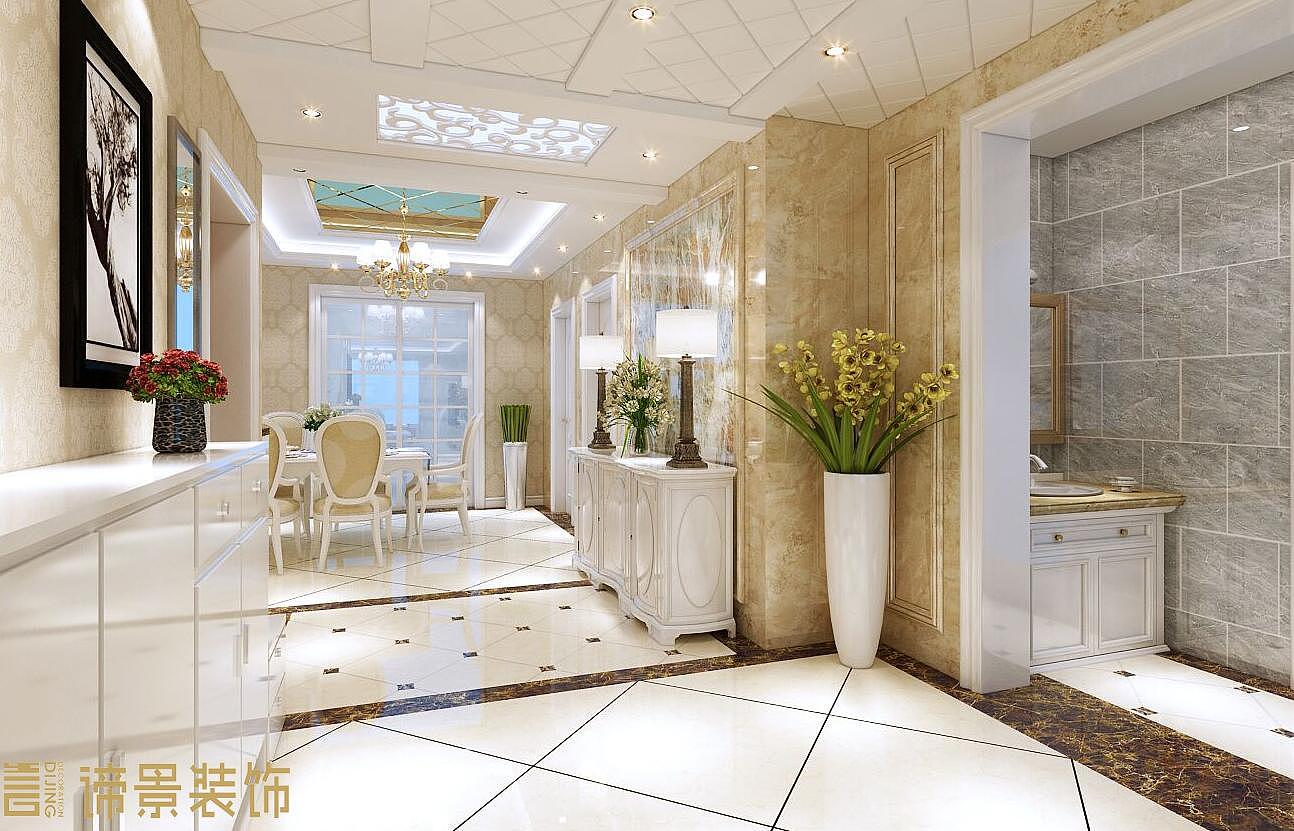 简欧格调之蓝颜-公共区域