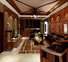 2016东南亚风格别墅客厅设计