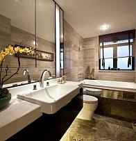 典雅独特现代中式三居装修浴室效果图