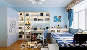 110平美式风格儿童房卧室设计
