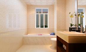 126平简约美式风格设计浴室效果图