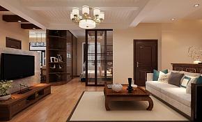 124平中式古典风格三居室客厅设计