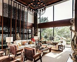 131平东南亚风格别墅客厅装修设计