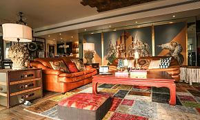 131平美式古典风格家装设计客厅图片